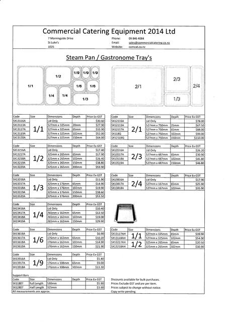 steam-pans-gastronome-trays-all-sizes-commercial-catering